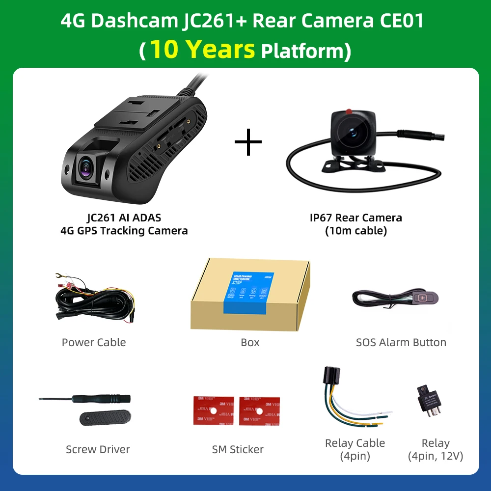 JIMIMAX JC261 4G ADAS GPS Dashcamera Wifi Hotspot 2 Live Stream