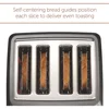 Wolf Gourmet 4-Slice Extra-Wide Slot Toaster with Shade Selector, Bagel and Defrost Settings, Red Knob, Stainless Stee 4