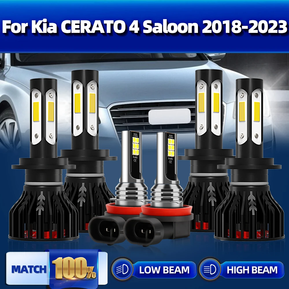 

60000LM 360W Canbus Светодиодные фары 6000K белая Автомобильная светильник лампа 12V противотуманная фара для Kia CERATO 4 Салон 2018 2019 2020 2021 2022 2023