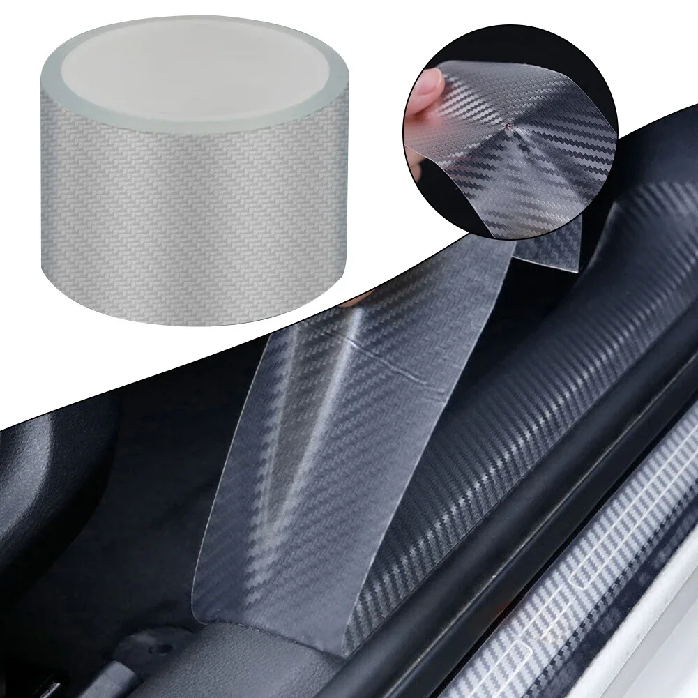 Car Door Edge Guards 300cm *7cm Car Door Protection Sill Scuff Cover Anti Scratch Sticker Auto Door Edge Transparent Protective Film Tape