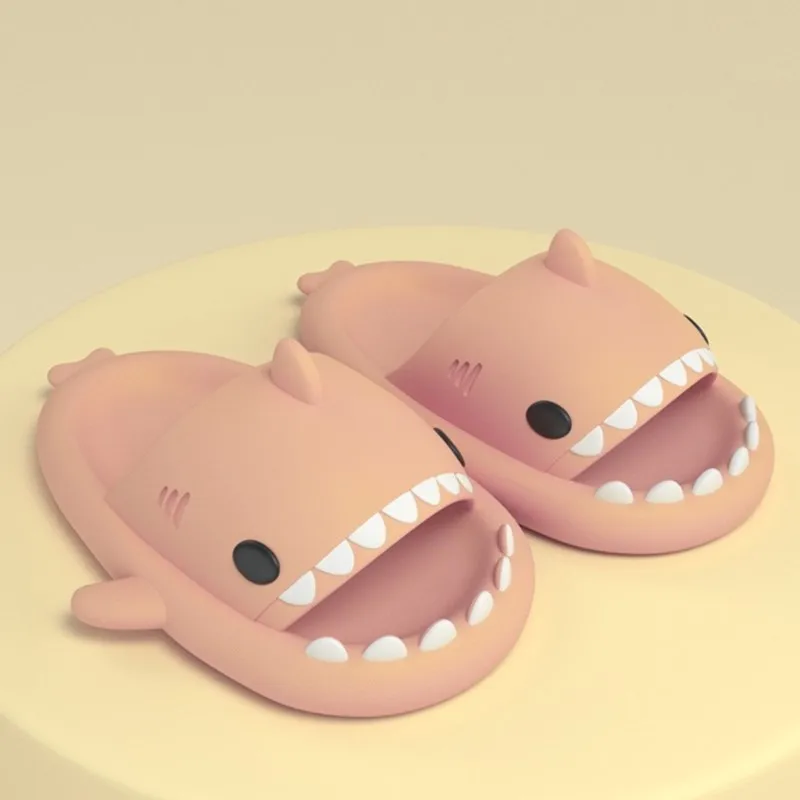 Gacimy Summer Shark Sandals For Children Soft Kid Thick Bottom Outdoor Beach Slides Boys Girls Cute Cartoon Shark House Slippers