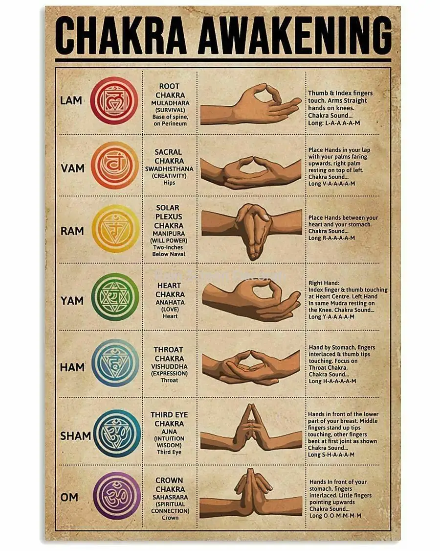 

Chakra Knowledge Wood Plaque Sign Chakra Awakening Infographic Plaques Retro Wall Hanging Signs For Home Room Club Bar