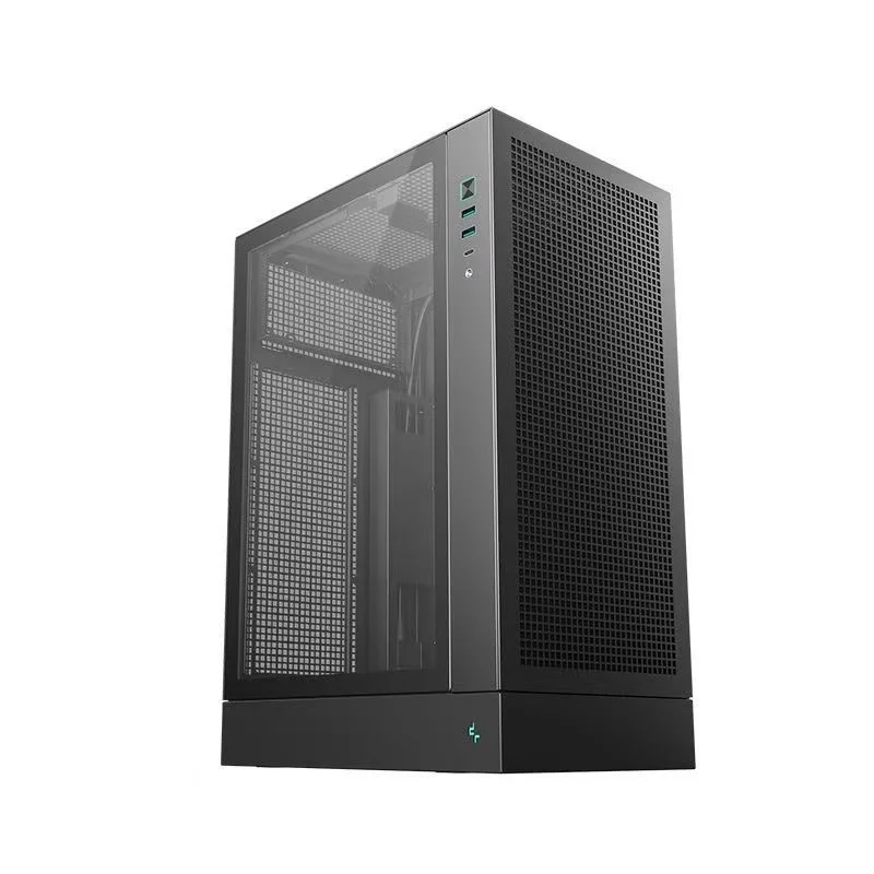 디피쿨 CH170 플러스 MATX 수직 섀시, 240 수냉식, 164mm 공냉식 지원, 타입-C 인터페이스, 화이트 컴퓨터 섀시