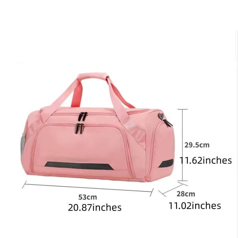 Female Fitness Bag with Shoe Bin for Dry and Wet Separation Business Luggage Waterproof Polyester Female Travel Bag