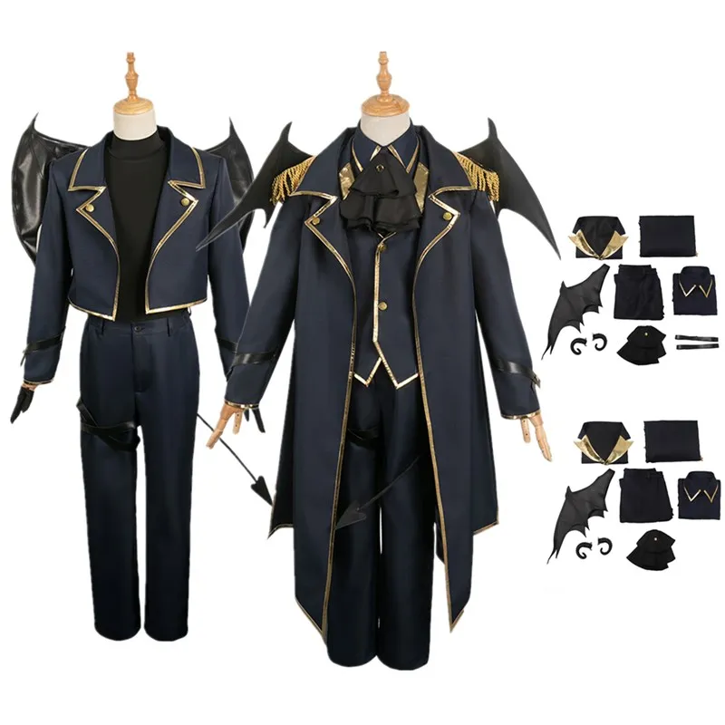 

Anime BLUE Cos LOCK Nagi Seishiro Reo Mikage Cosplay Costume Men Devil Uniform Outfits Halloween Carnival Party Disguise Suit