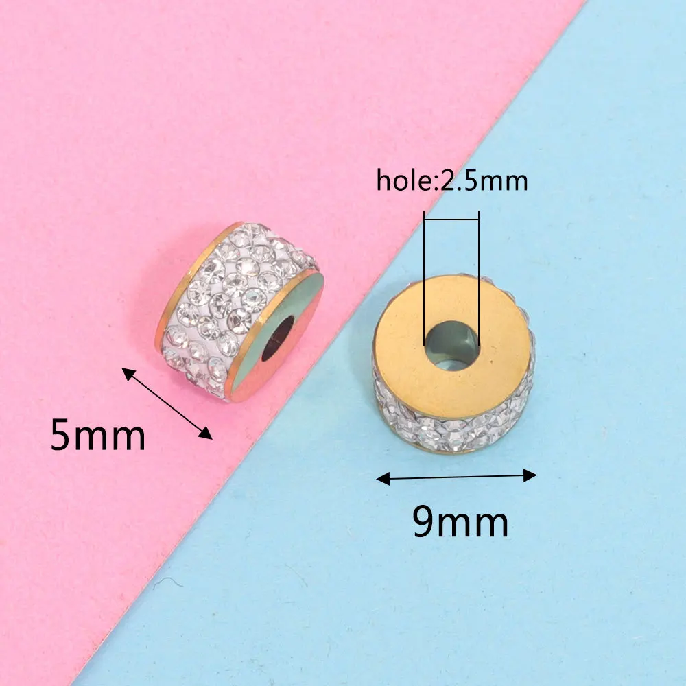 Stylish Chic Hypoallergenic Stainless Steel Spacer Bead Jewelry Handmade DIY Jewelry Accessories 2