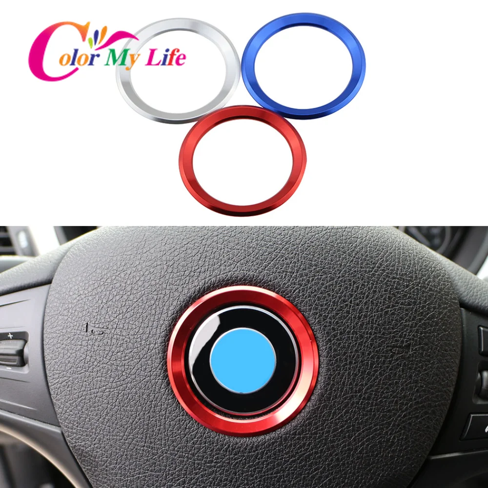 Car Styling Stickers Steering Wheel Ring Circle For BMW M3 M5 E36 E46 E60 E90 E92 X1 F48 X3 X5 X6