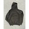 6PM Drill Embroidered Letters Hip-hop Plus Velvet Pullover Men's Hooded Sweatshirt Long Sweatpants Trendy Sports Suit Jacket 2