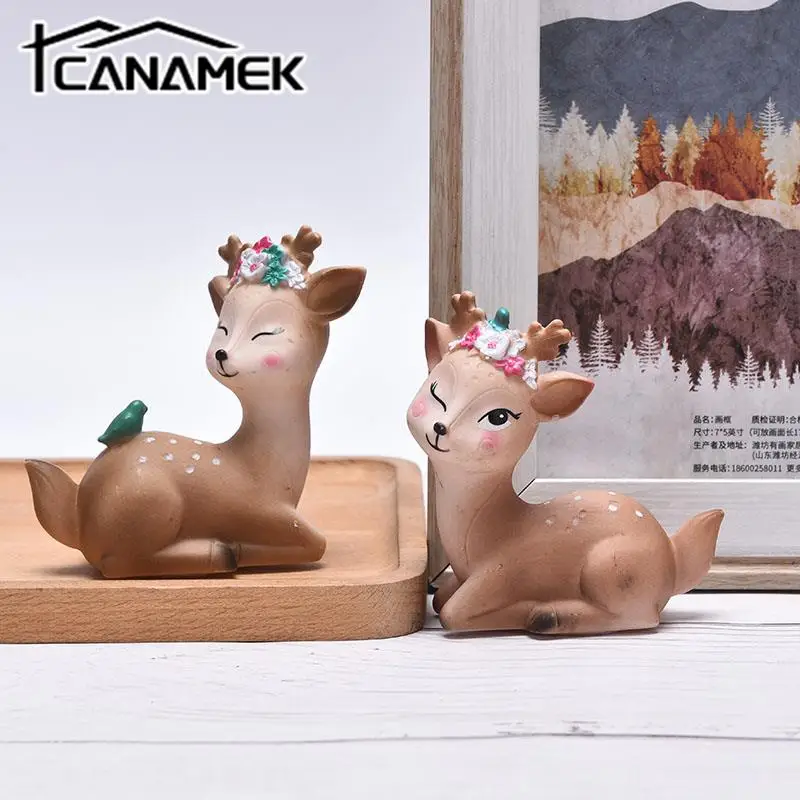 

Baby Birthday Deer Cake Topper Fun Toys For Kids Children Girls Little Gifts Cake Decorating Animal Decoration Cupcake Toppers