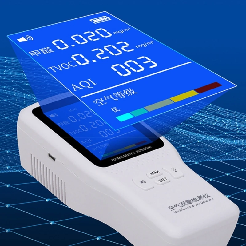 

Digital Display Air Quality Analyzer Monitor Carbon Dioxide Harmful Gas Detector