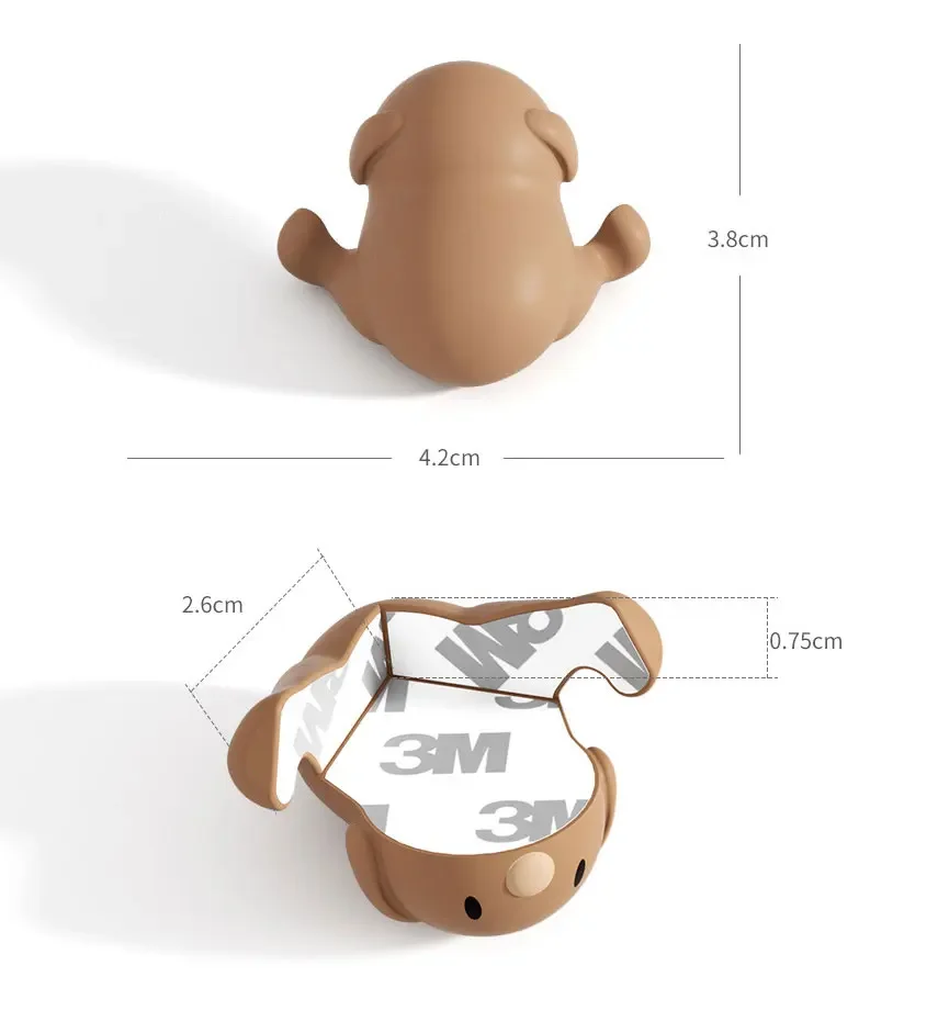 New Cartoon Animal Dog Silicone Table Corner Protector Safety for Baby Child Protection From Children Furniture Security Covers