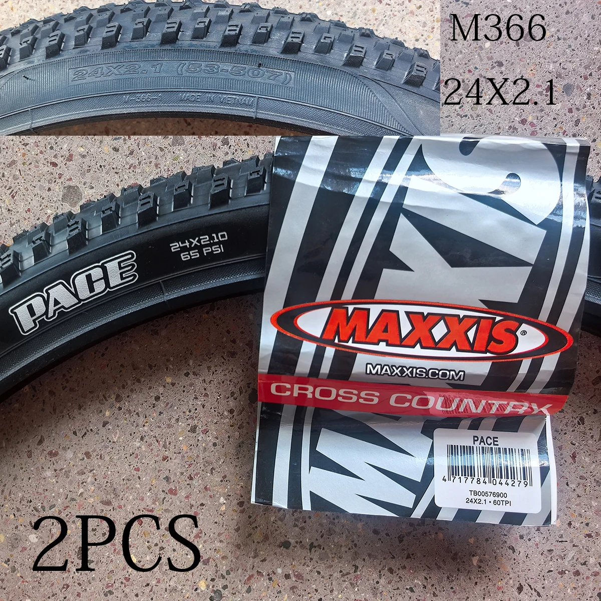 Durable Multi-Size Mountain Bike Tires Set - 2 Pack