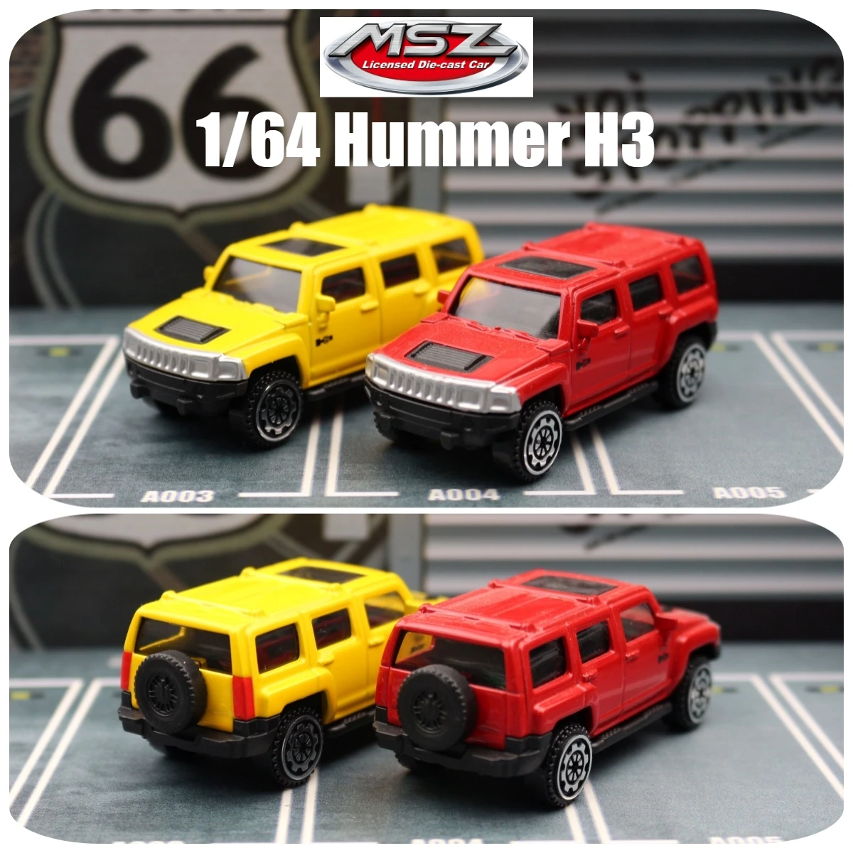 1/64 Hummer H3 SUV Toy Car Miniature For Children CCA MSZ 1