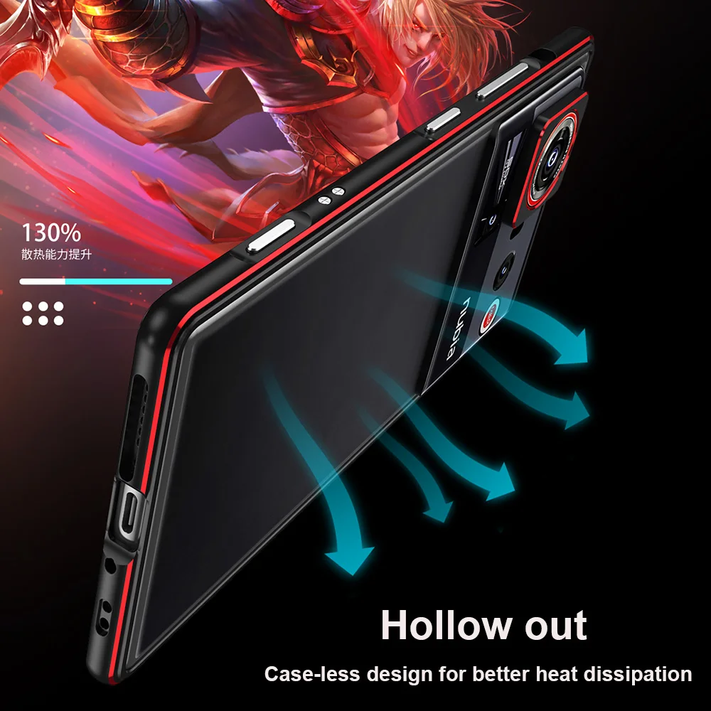 Premium Aluminum Metal Frame Cover with Camera Lens Protector - Shockproof Bumper Case