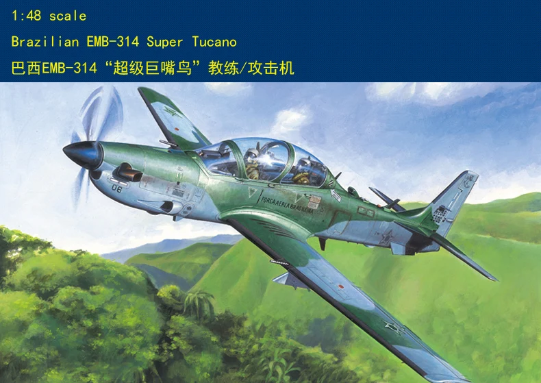 Hobby Boss 81727 1/48 Brasiliano Emb-314 Super Tucano Hobbyboss Trombettista-Scala Modello Kit