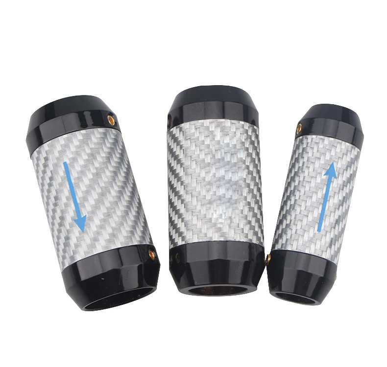 4Pcs hifi 탄소 섬유 바지 부팅 Y 분배기 스피커 오디오 케이블 와이어 바지