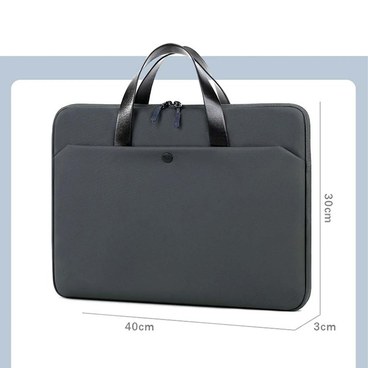 Borsa per laptop Borse per notebook da 15,6 pollici per MacBook Air Pro 15 16 Custodia portatile Borsa a tracolla per computer Valigetta impermeabile - immagine 6