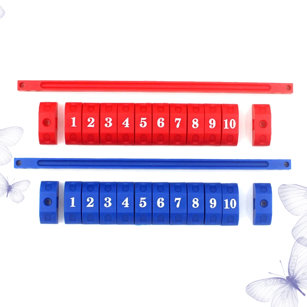 2pcs Scoring Score Keeper Marker Blue Red 10 Numbers Scoring Units for Soccer Table Score Keeper Table Foosball