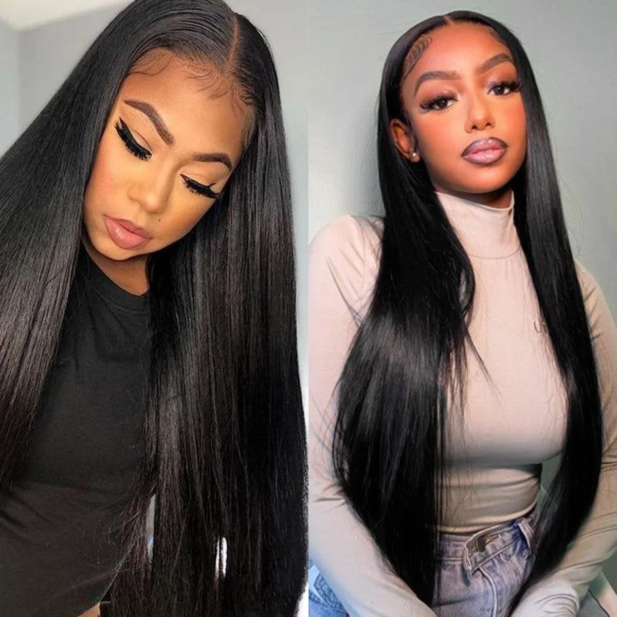 Brazilian Straight Human Hair Bundles Natural Human Hair Extensions 26 28 30 Inch 1/3/4 Pieces 50g For Women
