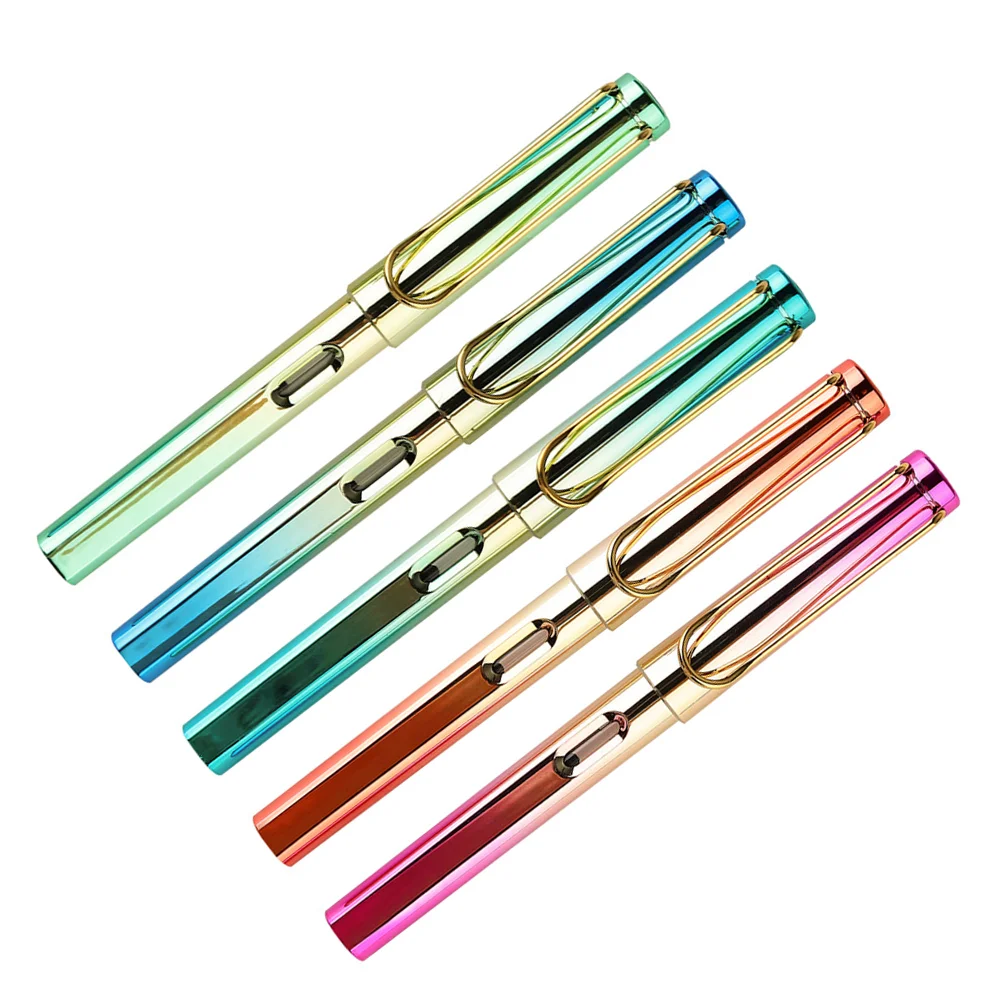 Practice Calligraphy Pen Portable classic Colored Fountain Ink Pen Writing practice Pen Ink Ink Sacs not contain ink offfice