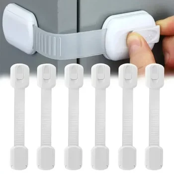 3/5/10Pcs/Lot Child Lock Protection of Children Baby Drawer Anti-opening Cabinet Door Refrigerator Anti-pinch Safety Lock Buckle