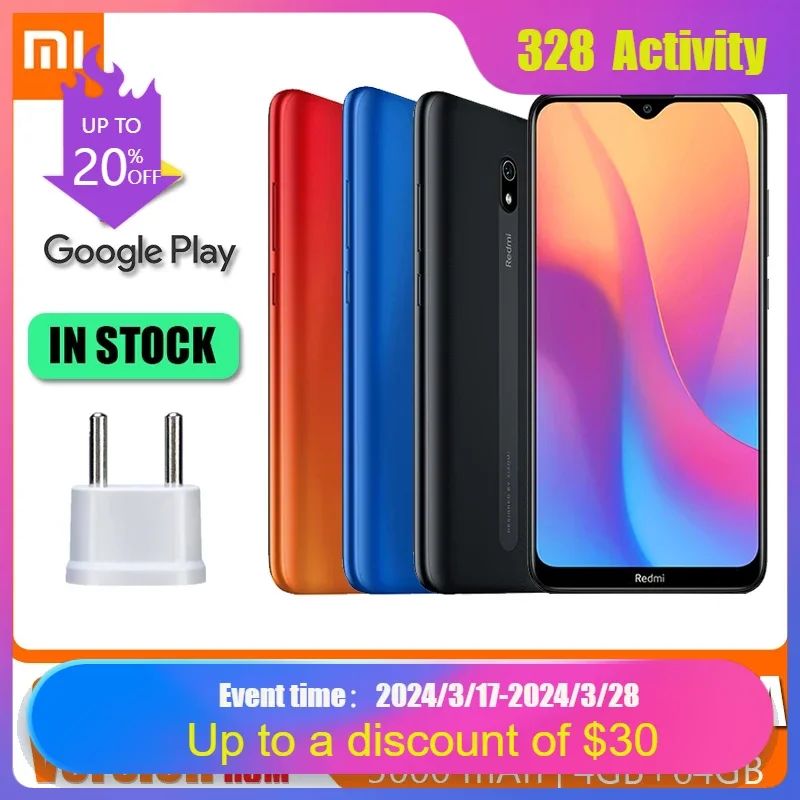 Xiaomi Redmi 8A Smartphome 5000mAh Battery Snapdargon 439 Cellphone 6.22 Display 12MP Camera Mobile Phone new xiaomi redmi 8 4gb ram 64gb rom snapdragon 439 global rom mobile phone octa core 12mp dual camera 6 22 5000mah battery