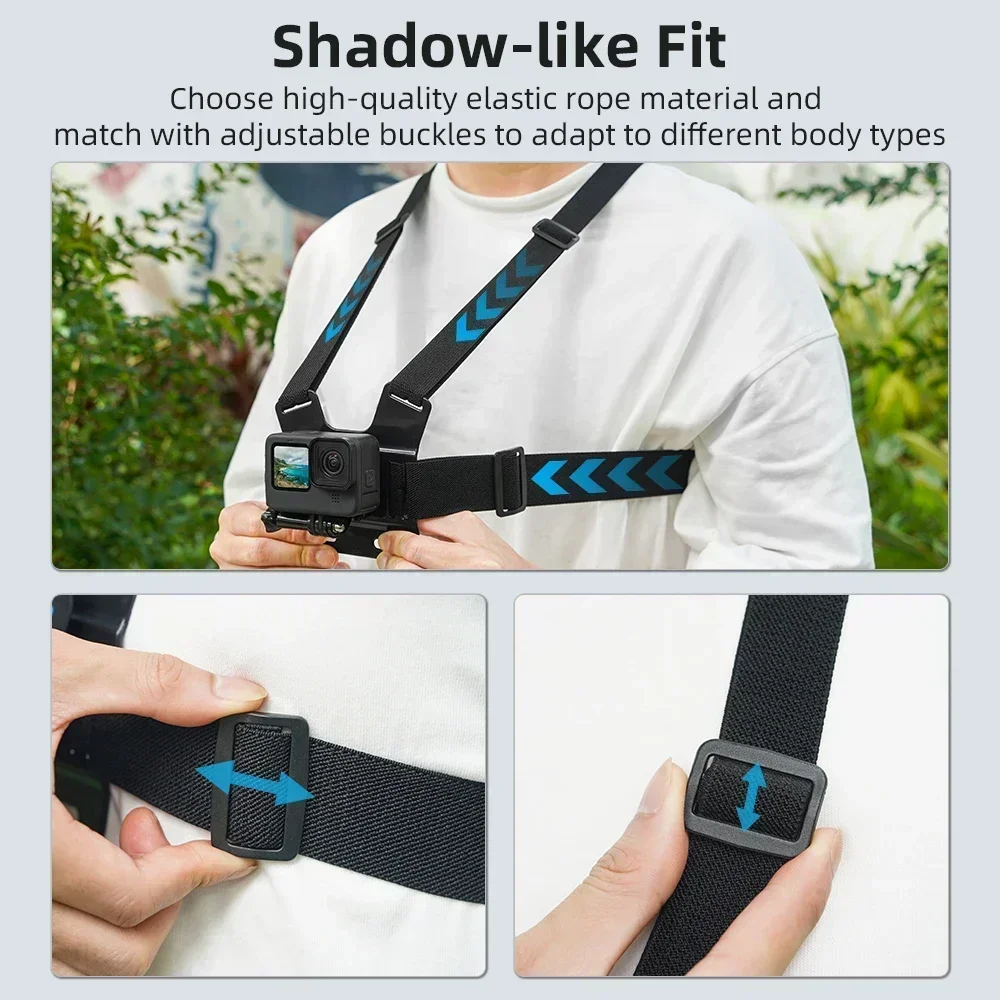Chest Strap Mount Belt,For DJI Action 5 Pro/Insta360 X5/Osmo 360 Camera,Harness for Phone,Sports POV Photographic Accessories