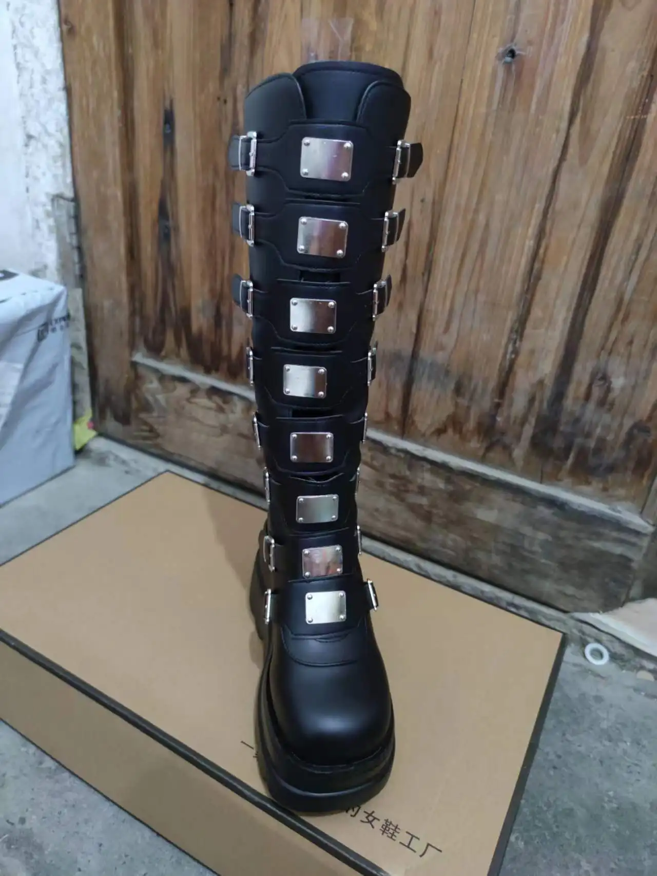 Brand Design Big Size 43 Black Gothic Style Cool Punk