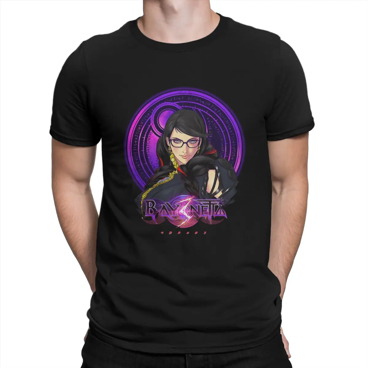 

Футболка мужская с символом демона, тенниска из хлопка с надписью Bayonetta Games, майка с коротким рукавом и круглым вырезом, 6XL