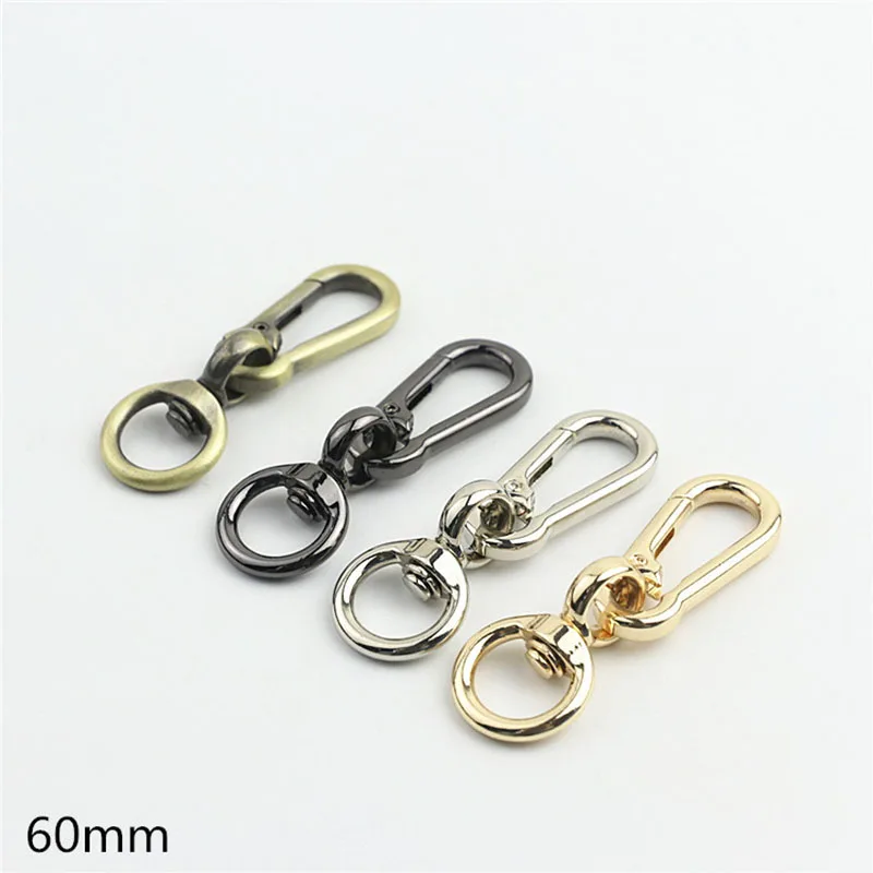 30Pcs 60/70/80mm Metal Dog Buckle Bag Snap Hook Bag Hanger Lobster Clasp DIY Sewing Swivel Key Ring Chain Buttons Leather Craft