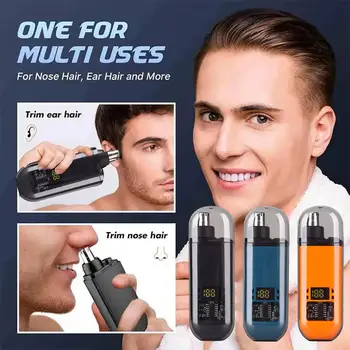 Alternative view of Portable Electric Nose Hair Trimmer Clipper Rechargeable Ears Hair Shaving Unisex Automatic Washable Personal Care Appliances