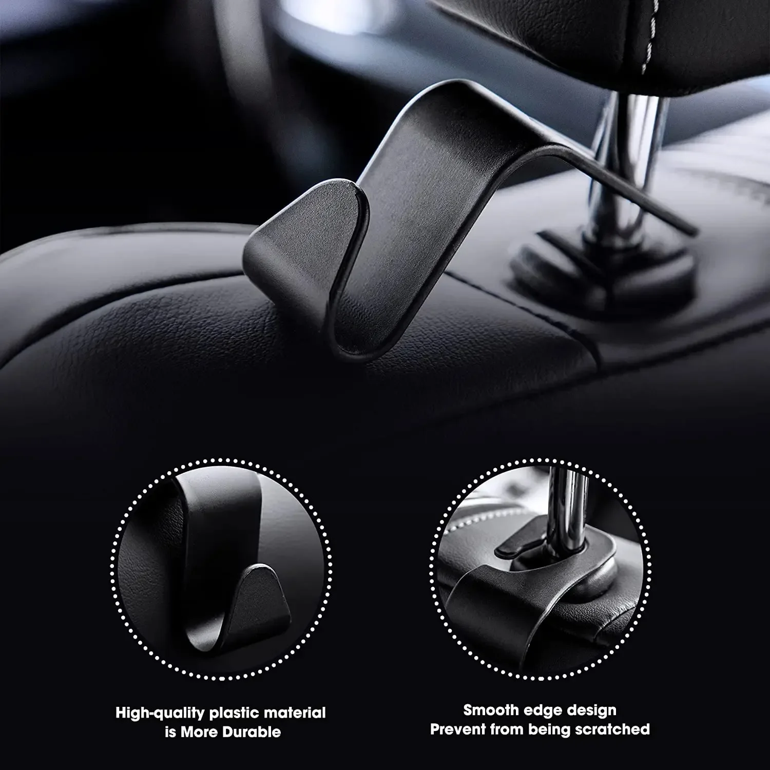 4PCS Car Seat Headrest Hooks 2
