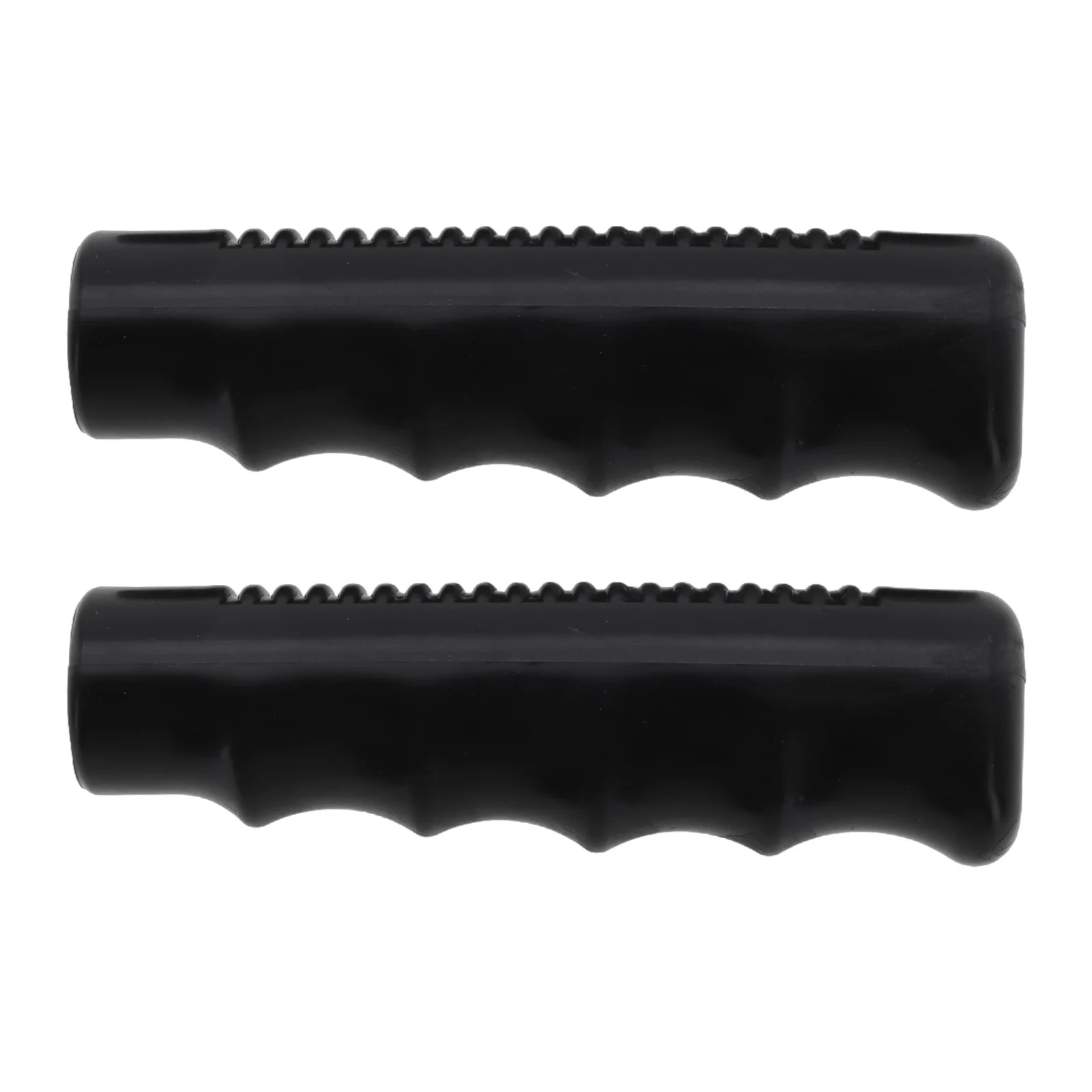 2pcs Wheelbarrow Handles Non-slip Handles Rubber Round Tubes Anti-skid Shock Absorption Black Replacement Handles