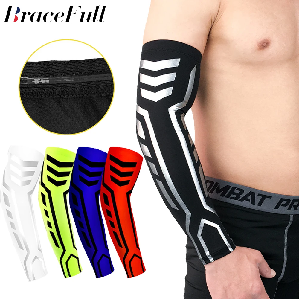 

1PC Sports Arm Compression Sleeve Basketball Cycling Arm Warmer Summer Running UV Protection Volleyball Sunscreen Bands