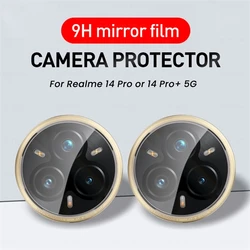 Clear 3D Glass Curved Camera Lens Protector with Case - 2 Pack for Realme14 ProPlus (Clear)