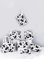 One Piece Cow Pattern Cosmetic Bag, Waterproof Travel Large Capacity Toiletry Bag, Portable Cosmetic Storage Bag 1