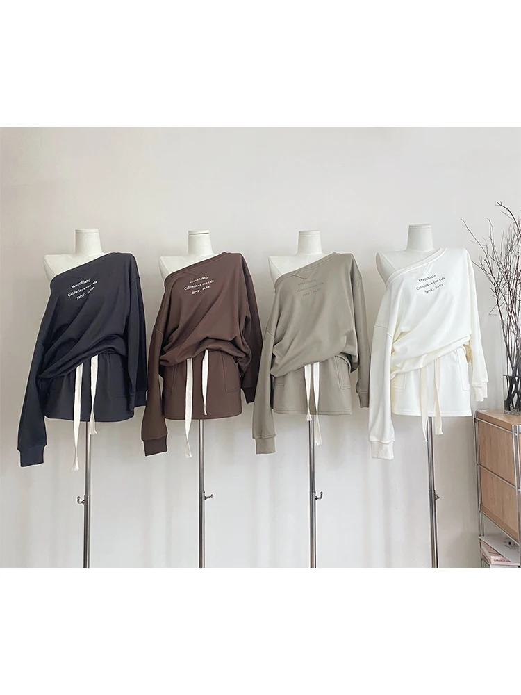 

Women's Skirt Sets Vintage High Waist A-Line Skirts Long Sleeve Sweatshits Vintage Y2k 90s Elegant 2000s Two Piece Suit Clothes