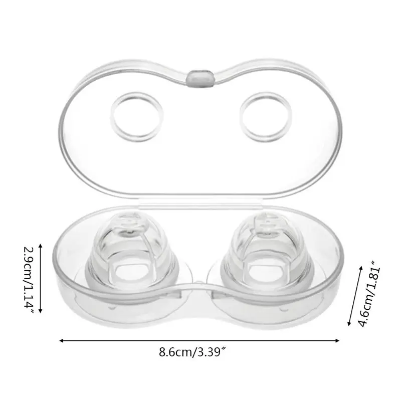 1 Pair Silicone Nipple Corrector Painless Nipple Sucker Puller Aspirator for Correction Flat Inverted Nipples 4