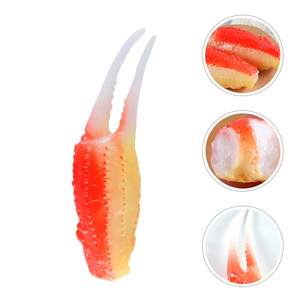 

3 Pcs Shrimp Model Crab Claw Shaped Figurine Toy Living Room Table Decor Pvc Lifelike