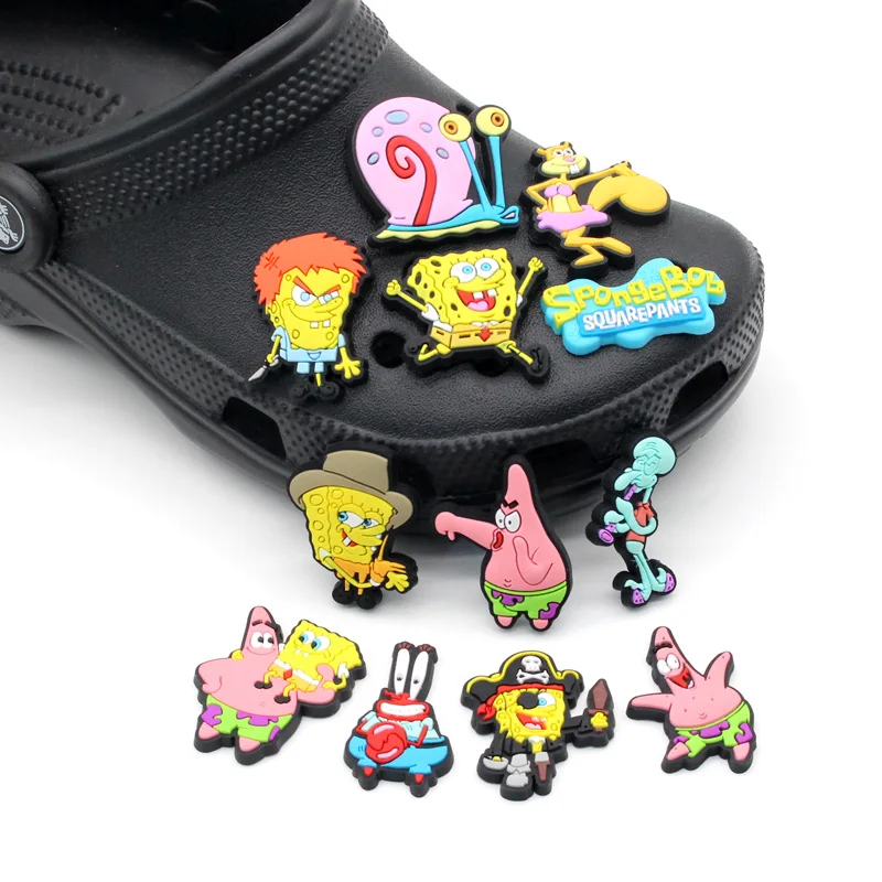 

Hot Cartoon Shoe Charms Jibz 1pcs cute Sandals DIY Decorate Accessories anime character Croc garden shoe PVC Kids X-mas Gifts