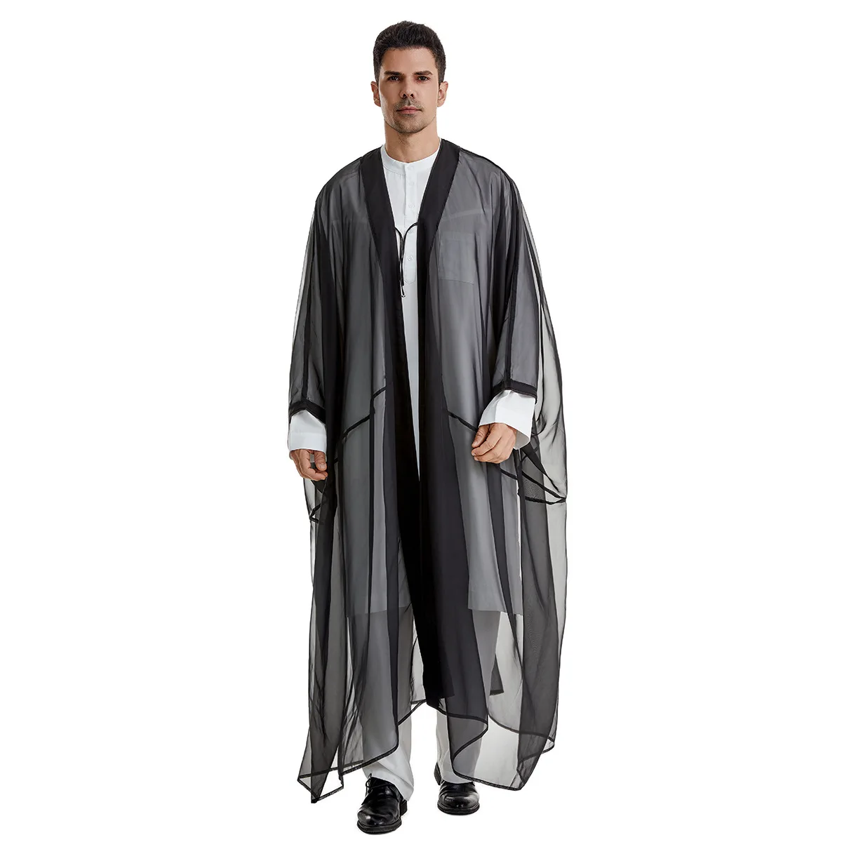 Djellaba Uomo Musulmano Preghiera Islamica Qamis Uomo Collo Alto di Ramadan Djellaba Uomo Marocchino Manica Lunga Abaya Uomo Caftan Uomo Kamis Uomo Musulmano Jelaba Uomo Abito Marocchino Kaftan