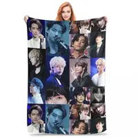 Kim Taehyung Blankets Fleece Warm Sofa Throw Blankets For Couch Bedding Office Throws Bedspread Quilt 1