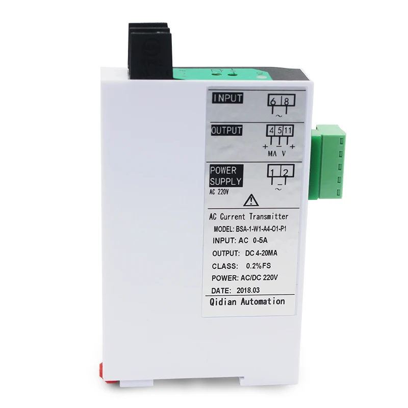 

AC 0-20A to 0-10V 0-5V 4-20mA Current Transducer DC24V 1 In 1 Out 0-1a 0-10a 0-5A Current Sensor Transmitter