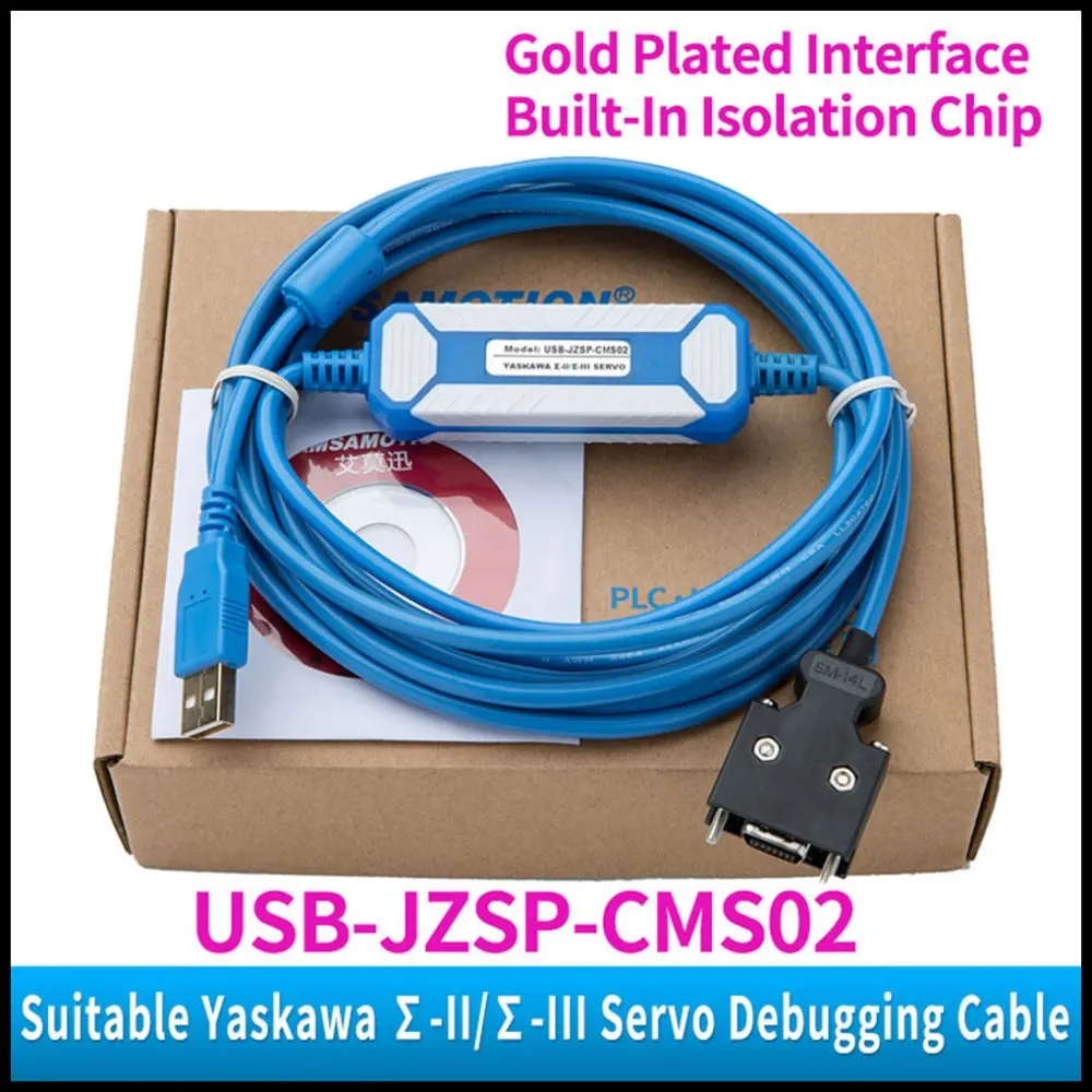 

PLC USB-JZSP-CMS02 Suitable Yaskawa Sigma-II/ Sigma-III Series Servo Debugging Programming Cable SGM PC TO Servo Packs Cable CNC