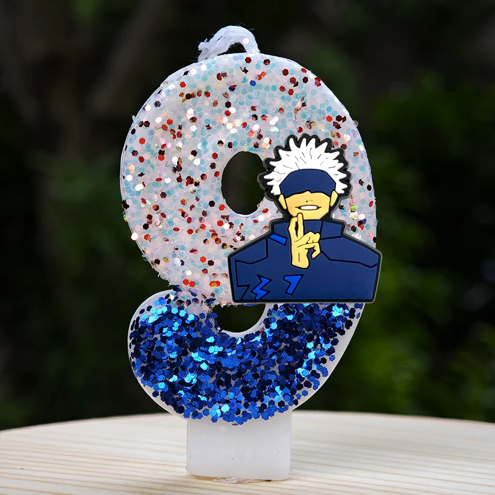 Anime Jujutsu Kaisen Themen-Kerze Nummer 0-9 Geburtstagstortenkerze Dekoration Geburtstagsparty Tortendekoration Baby-Shower Spielzeug Geschenke – Detail 11