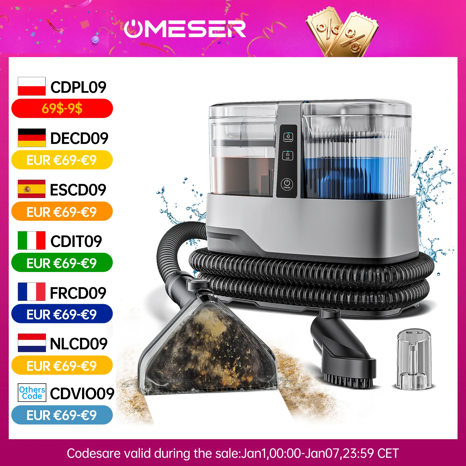 Myjka piorąca OMESER C688A (bez pary) z Polski za $81.54 / ~301zł