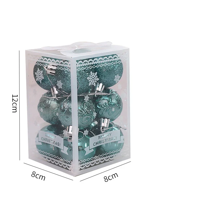 thumbnail image 1 of 12 bolas decorativas navideñas doradas, rojas y verdes para colgar en el árbol de Navidad, adornos colgantes de burbujas para decoración de fiestas navideñas en el hogar, 1 of 5
