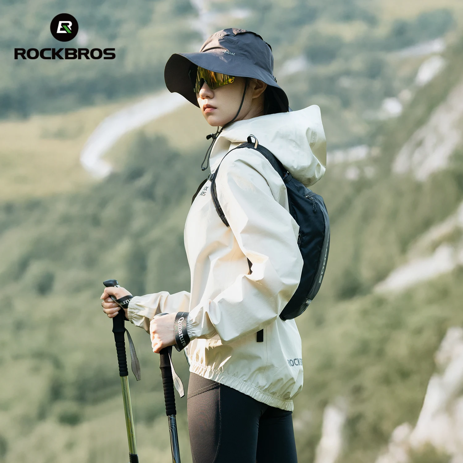 ROCKBROS Windbreaker Waterproof Anti-Heavy Rain Jacket Windbreaker Mountain Road Bike Riding Outdoor Raincoat Jacket Men Women