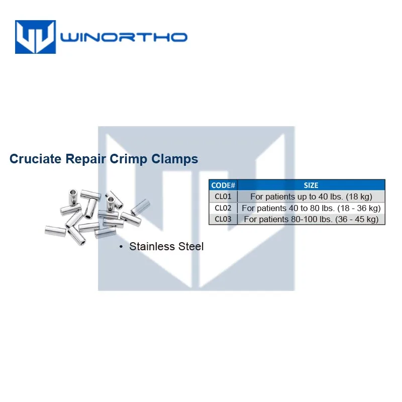 Ligament Sutures Cruciate Repair Crimp Clamps Locking Plates Veterinary Orthopedic Instruments Animal Pet Surgical Supplies veterinary surgical instruments orthopedic instruments