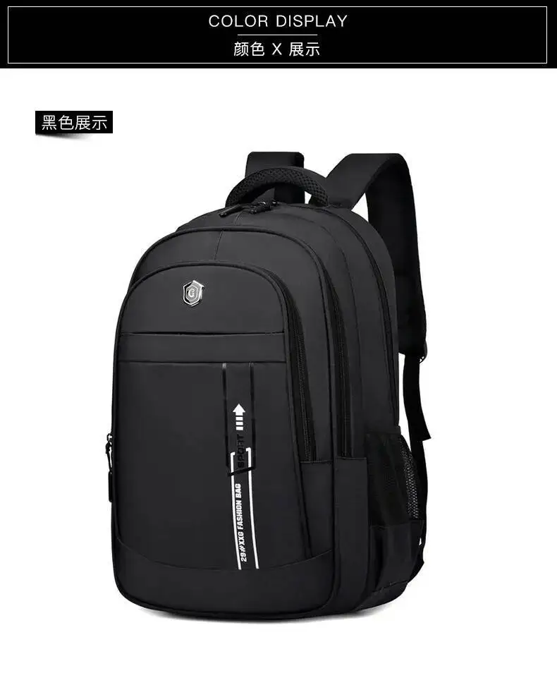 Männer Mode Pendeln Multi-fach Doppel Schulter Taschen Casual Laptop Tasche Outdoor Wandern Oxford Tuch Rucksack – Detail 26